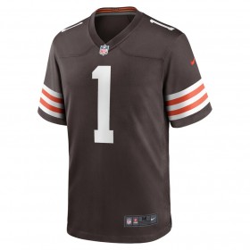 Camiseta Hombre Cleveland Browns Gregory Newsome II 1 Nike Marrón 2021 NFL Draft